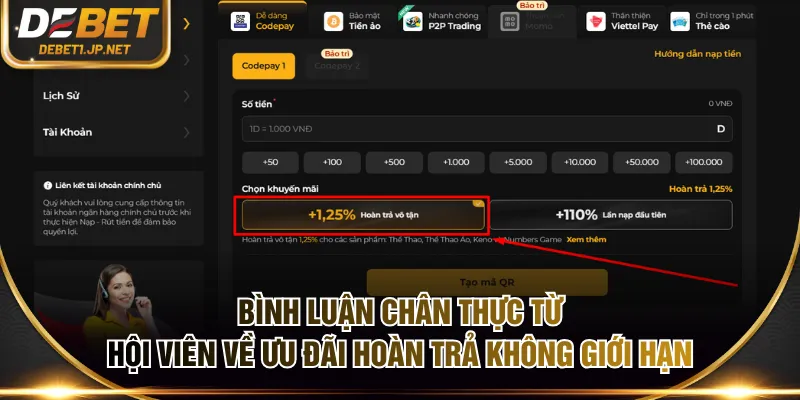 Bình luận chân thực từ hội viên về ưu đãi hoàn trả không giới hạn