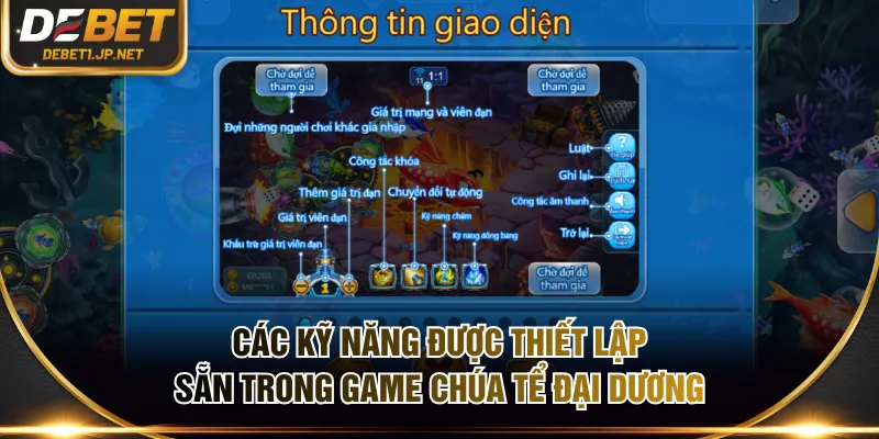 Các kỹ năng được thiết lập sẵn trong game Chúa Tể Đại Dương