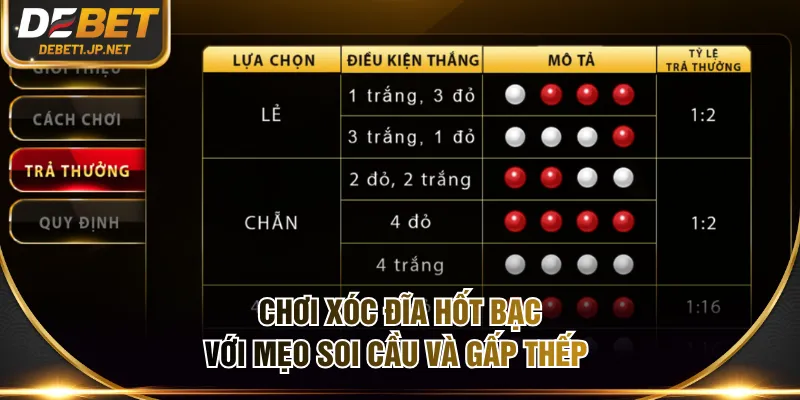 Chơi xóc đĩa hốt bạc với mẹo soi cầu và gấp thếp 