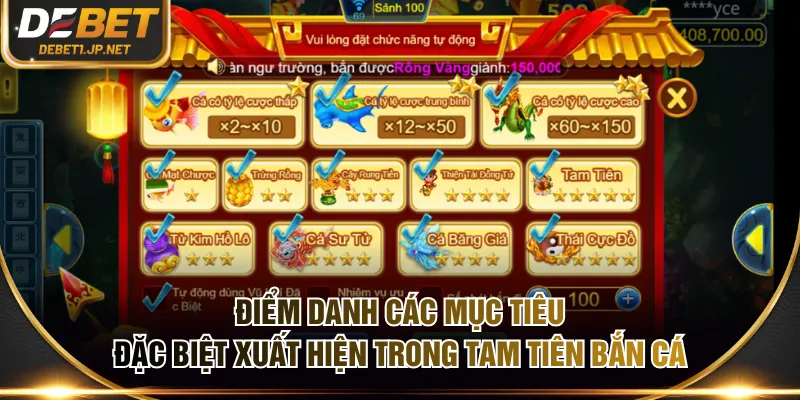 Điểm danh các mục tiêu đặc biệt xuất hiện trong Tam Tiên Bắn Cá