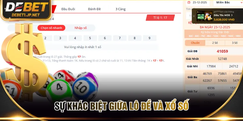 Sự khác biệt giữa lô đề và xổ số